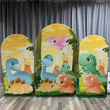 Allenjoy Cute Dinosaur Birthday Party Backdrop