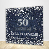 Allenjoy Denim Diamonds Birthday Party Backdrop