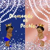 Allenjoy Diamonds Or Pearls Gender Reveal Backdrop