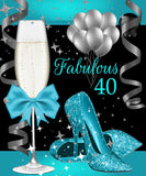 Allenjoy Fabulous 40Th Birthday Backdrop