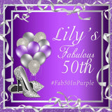 Allenjoy Fabulous 50 In Purple Backdrop