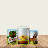 Allenjoy Farm Theme Party Fabric Pedestal Covers