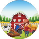 Allenjoy Farm Theme Party Round Backdrop Cover