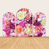 Allenjoy Flowers Arch Backdrop Cover Pink Rose