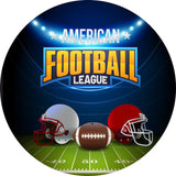 Allenjoy Football Theme Circle Backdrop Cover