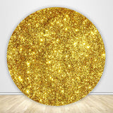 Allenjoy Glitter Gold Circle Backdrop Cover