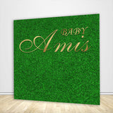 Allenjoy Grass Backdrop Wall Baby Shower Wedding Party Photoshoot Green Grass Backdrop