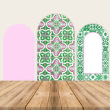 Allenjoy Green Carved Arched Party Backdrop