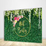 Allenjoy Greenery Baby Shower Backdrop