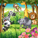 Allenjoy Jungle Animals Baby Shower Backdrop