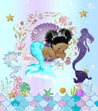 Allenjoy Little Mermaid Baby Shower Backdrop