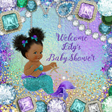 Allenjoy Mermaid Baby Shower Backdrop