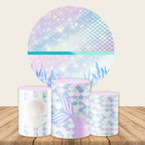 Allenjoy Mermaid Theme Round Backdrop