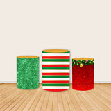 Allenjoy Merry Christmas Fabric Pedestal Covers