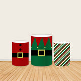 Allenjoy Merry Christmas Theme Fabric Pedestal Covers