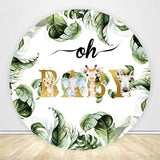 Allenjoy Oh Baby Safari Round Backdrop Cover