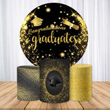 Allenjoy Personalized Graduation Round Backdrop Cover