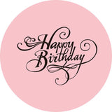 Allenjoy Pink Birthday Party Round Backdrop Cover