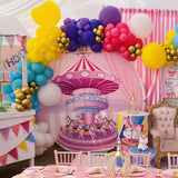 Allenjoy Pink Circus Round Backdrop