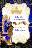 Allenjoy Royal Prince Baby Shower Backdrop Designed