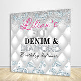 Allenjoy Silver Glitter Diamonds Backdrop