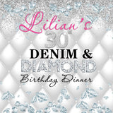 Allenjoy Silver Glitter Diamonds Backdrop