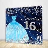 Allenjoy Sweet 16 Diamonds Birthday Backdrop