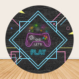 Allenjoy Video Game Theme Round Backdrop Cover