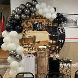 Allenjoy Whiskey Birthday Party Round Backdrop Cover