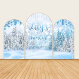 Allenjoy Winter Wonderland Baby Shower Arch Backdrop