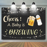 Allenjoy A Baby Is Brewing Beer Cheers Baby Shower Backdrop