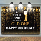 Allenjoy A Cold One For The Old One Beer Party Backdrop For Man