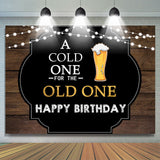 Allenjoy A Cold One For The Old One Happy Birthday Backdrop