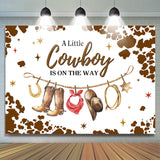 Allenjoy A Cowboy Is On The Way Cute Baby Shower Backdrop