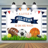 Allenjoy A Little All Star Is On His Way Baby Shower Backdrop