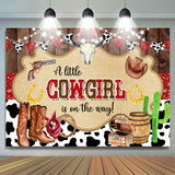 Allenjoy A Little Cowgirl Is On The Way Baby Shower Backdrop