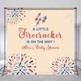 Allenjoy A Little Firecracker Custom Baby Shower Backdrop