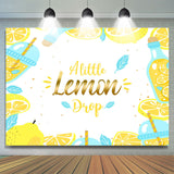 Allenjoy A Little Lemon Drop Baby Shower Yellow Background