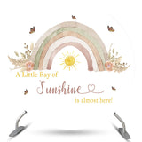 Allenjoy A Little Ray Of Sunshine Round Baby Shower Backdrop