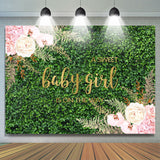 Allenjoy A Sweet Girl Is On The Way Floral Baby Shower Backdrop