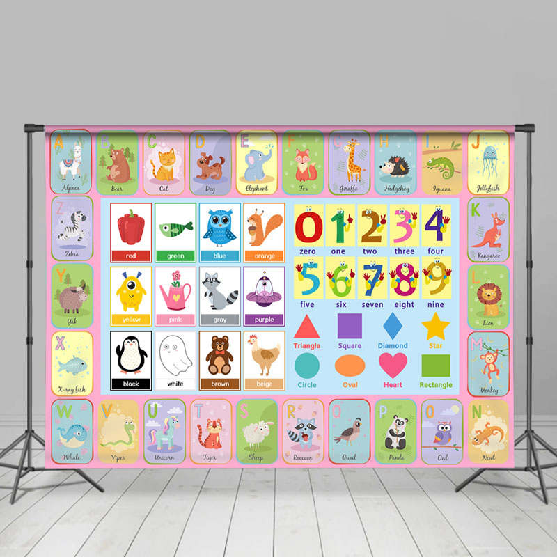 Allenjoy Abc Alphabet Cute Animal Kids Educational Backdrop – Allenjoy ...