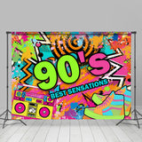 Allenjoy Abstract And Graffiti 90S Rock Themed Dance Backdrop