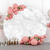 Allenjoy Abstract Marble Texture Birthday Round Backdrop For Party