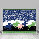 Allenjoy Abstract Navy Rose Horse Kentucky Derby Backdrops