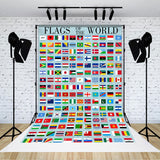 Allenjoy Abundant Flags Of The World Dance Party Backdrop