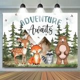 Allenjoy Adventure Awaits Animals And Forest Backdrop For Kids