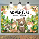 Allenjoy Adventure Awaits Wild Animals Baby Shower Backdrop