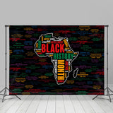 Allenjoy African Continent Shape Black History Month Backdrop