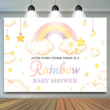 Allenjoy After Storm There Is Rainbow Baby Shower Backdrop