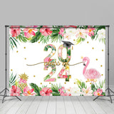 Allenjoy Ahoy Class Of 2023 Floral Backdrop Graduate